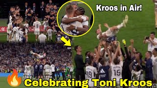 FINAL DAY🔥TONI KROOS EMOTIONAL GOODBYE 😭TONI KROOS THROWN IN THE AIR🔥Kroos Final day,Real Madrid