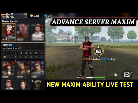 New Maxim Ability Live Test | Advance Server Maxim Ability Test | Free Fire New Event | OB27 Updates