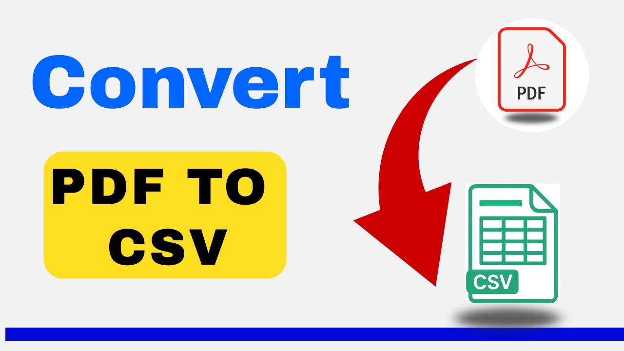 How to Convert PDF to CSV File PDF to CSV Kaise Kare [Full Guide] - YouTube