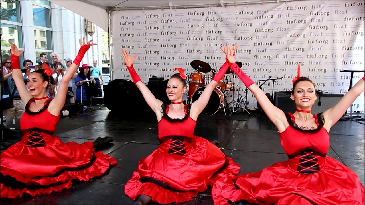 Can-Can Dance. Bastille Day in New York. July 14 . La Fete Nationale 14  Juillet.
