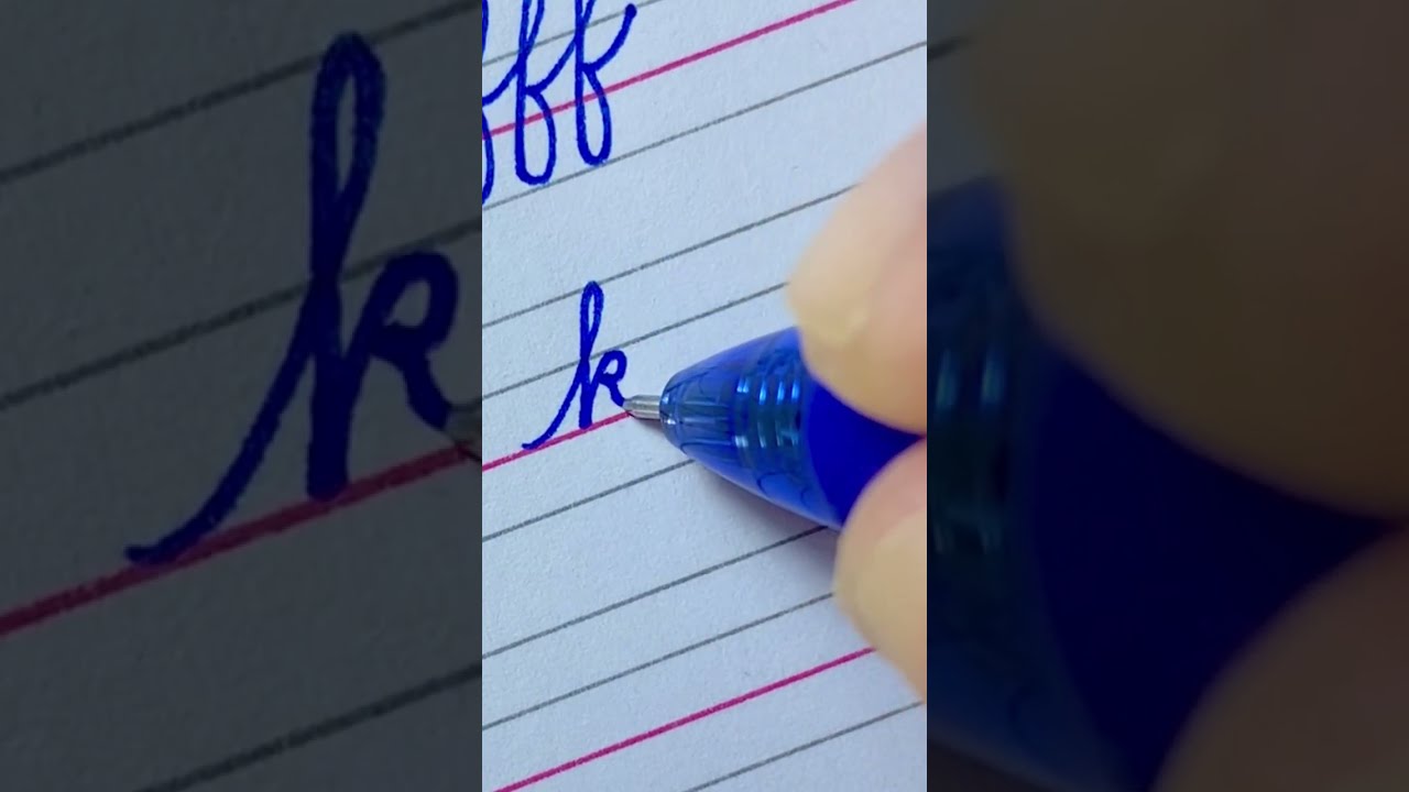 English Cursive Writing Small Letter K For Beginner Handwriting Practice