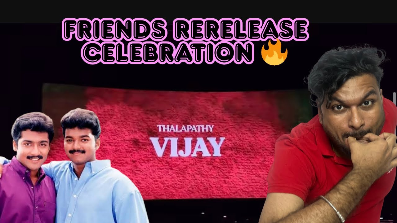 Друзья, массовое празднование переиздания фильма «Марана» 🔥 Фанаты Виджая и Сурьи сошли с ума! Ве...
