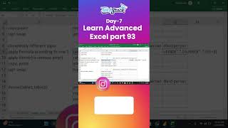 Free Advanced Excel Course 🚀 Part 93 | सीखो और Job पाओ 💼 #shorts #exceltips