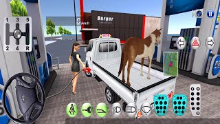 3D Driving Class Car Game Simulator | Mobil Mobilan Truk Pickup Bawa Kuda Isi Solar Di Pom Bensin screenshot 3