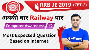 6:30 PM - RRB JE 2019 (CBT-2) | Computer Awareness by Pandey Sir | Most Expected Question
