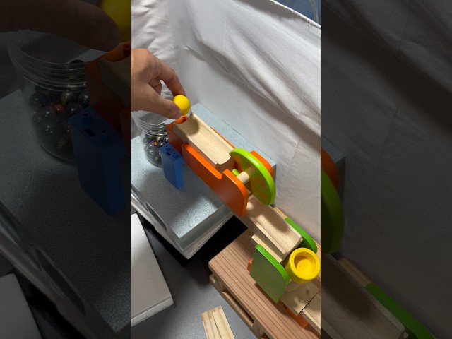The most satisfying marble run course 💫 Wooden winding slope ASMR②