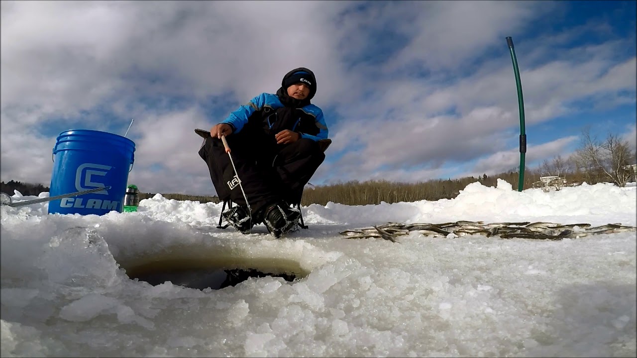 ice fishing smelt jan 4. 2019 YouTube