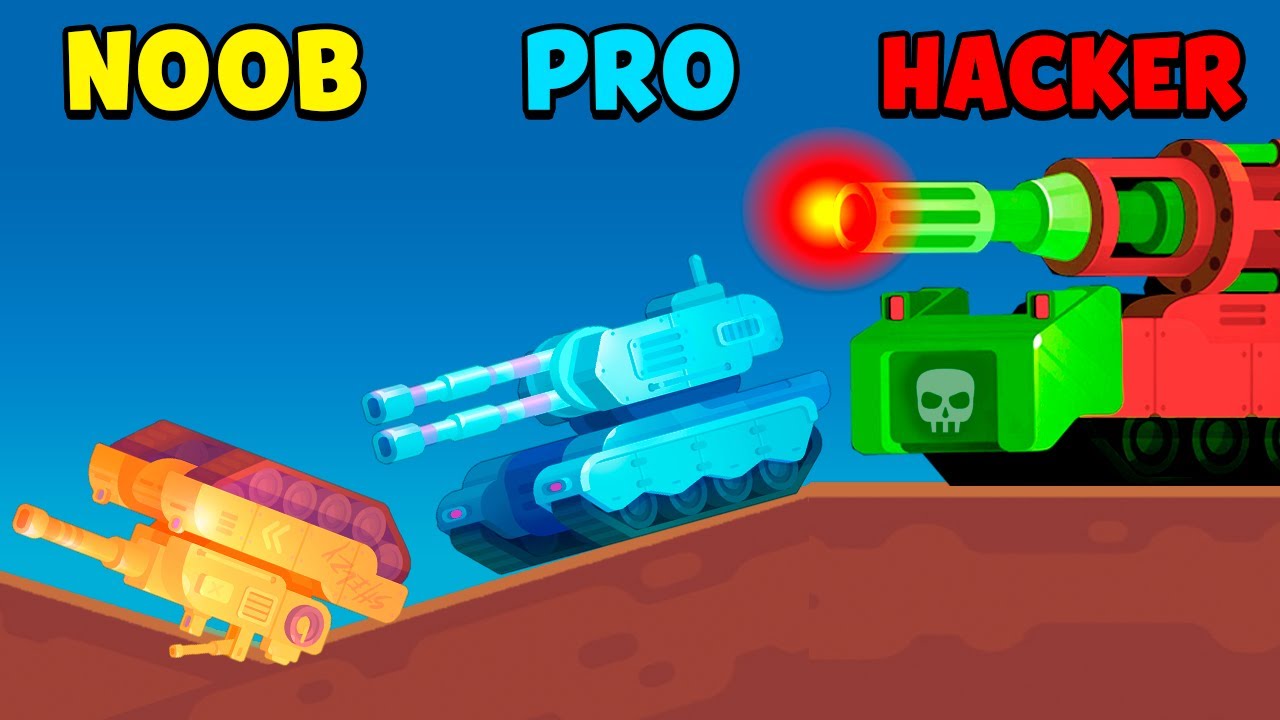 NOOB vs PRO vs HACKER - Tank Stars