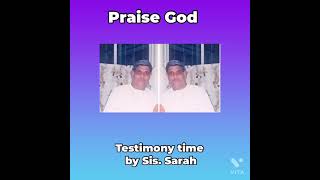 Sis. Sarah (Kellys, ADR Local Faith home) testimony in Pastor. Johnson funeral service