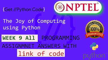 NPTEL The Joy of Computing using python week 9 all programming assignment answers  with link of code