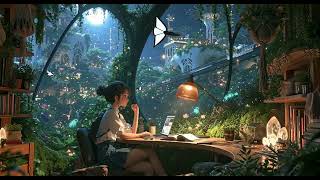 🌙 Moonlit Solarpunk Study | Lofi Beats for Coding & Deep Focus