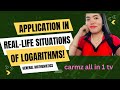 APPLICATIONS IN REAL- LIFE SITUATIONS OF LOGARITHMS