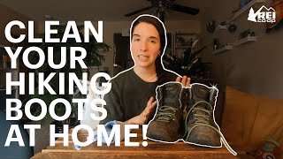 #stayhome (for now) and catch up on gear care repairs like cleaning
your dirty hiking boots. miranda from rei shows you how quick easy it
is to clean...