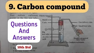 10th Std - Science 1 - Chapter 9 Carbon compound questions answers exercise - Maharashtra board