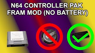 Мод FRAM для пакетов контроллеров Nintendo 64 (батарея больше не требуется)
