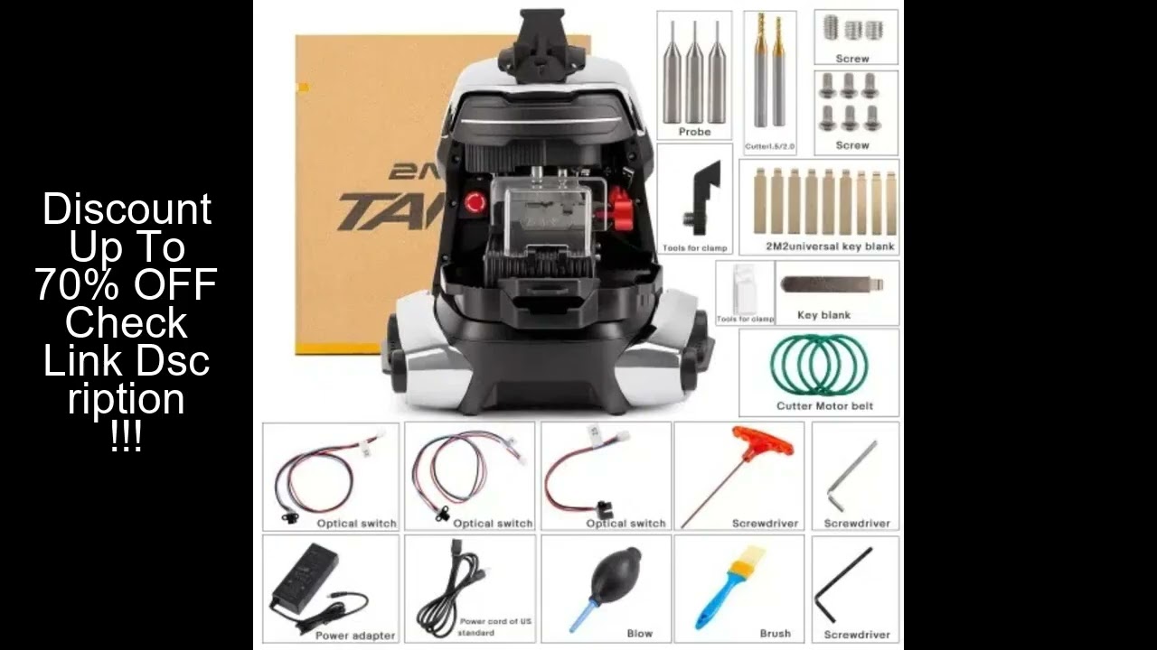 2M2 TANK 2 Pro TANK II Pro CNC Key Cutting Machine Add House Keys Mul-T-lock, Dimple, Multi-point Ke