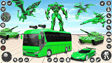 Army Bus Fighter Jet and Car Robot Transformers Tank Driving Simulator  Android Gameplay