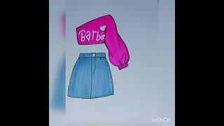 #shorts #art #barbie #drawingdress #mydesigns #fashion