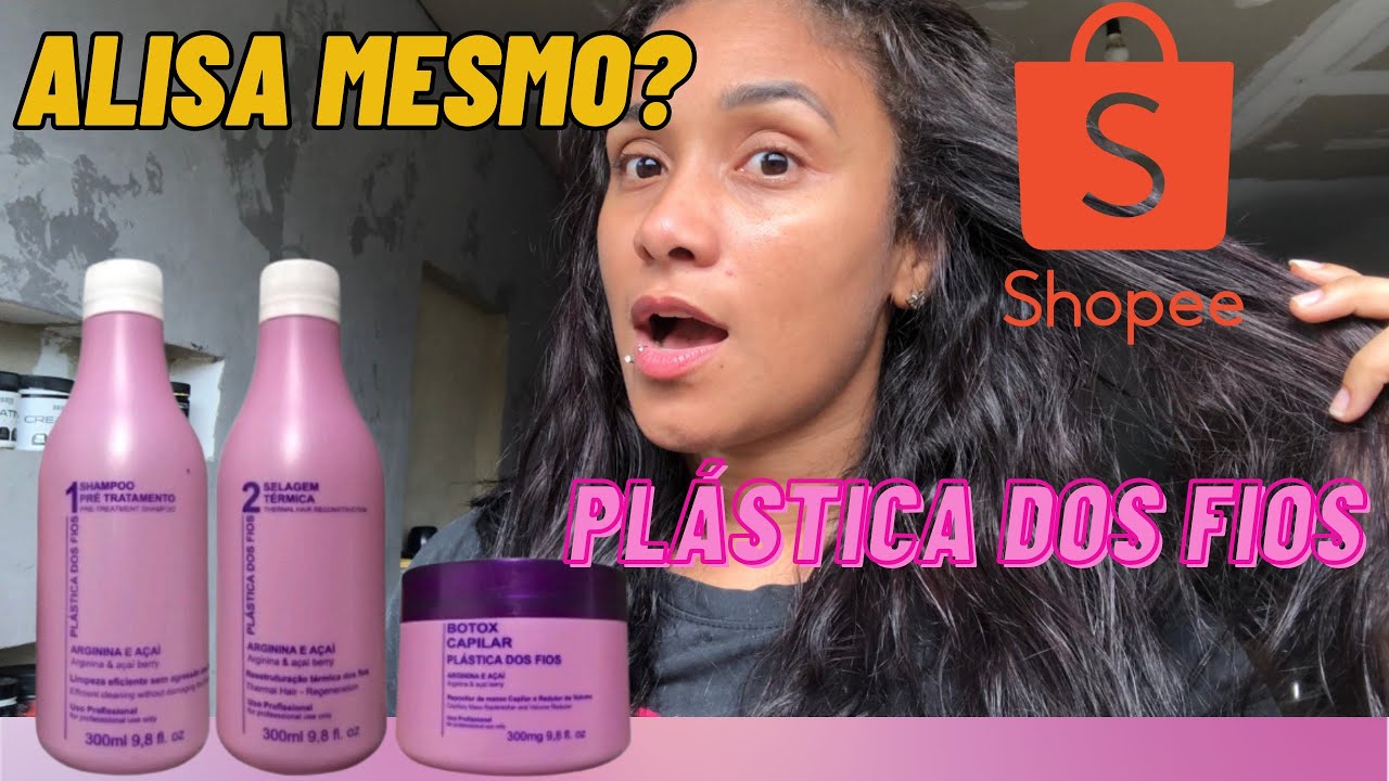 PROGRESSIVA DA SHOPEE | USEI A PLÁSTICA DOS FIOS DA SHOPEE, TEM FORMOL ??