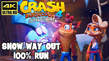 Crash Bandicoot 4: It’s About Time - SNOW WAY OUT 100% Run (PS4 Pro) @ ᵁᴴᴰ 60ᶠᵖˢ ✔