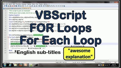 VBScript For Loop Example - VBScript For Each break-VBScript-For Loop-VBScript Basics-Using VBScript