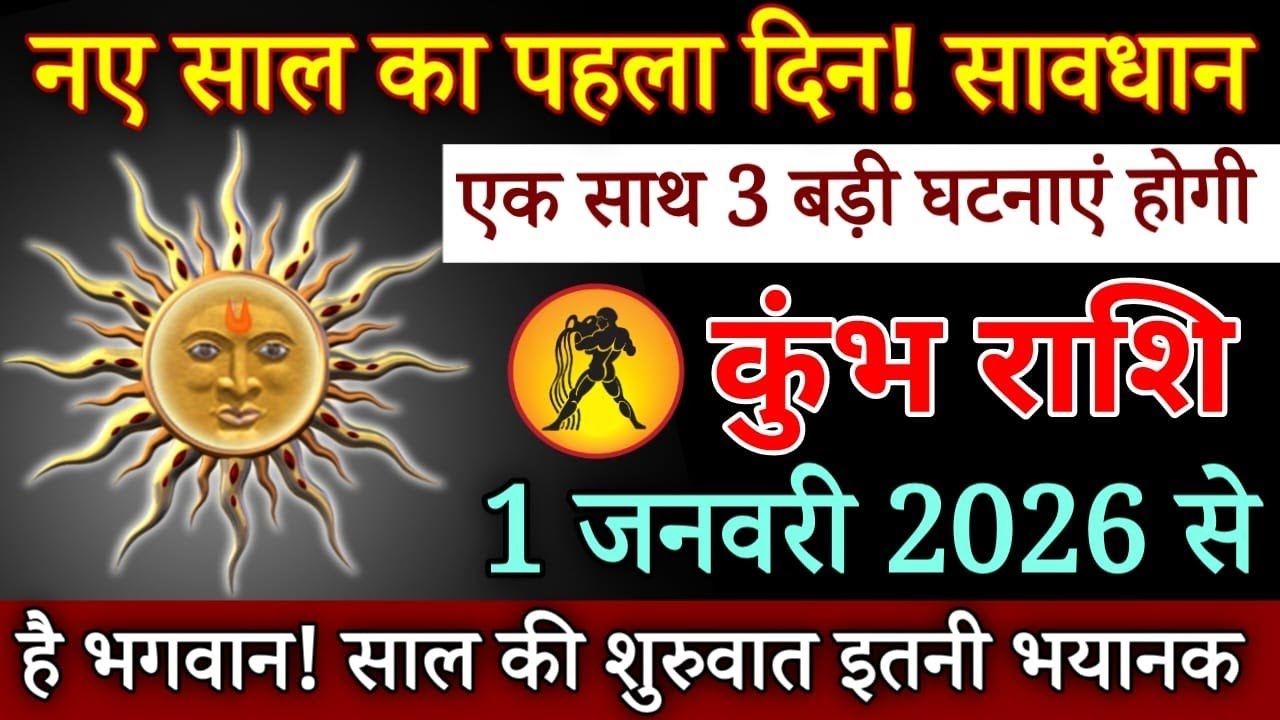 कुंभ राशि नए साल का पहला दिन! सावधान 1 जनवरी 2026 साल की शुरुवात ऐसी होगी सोचा नही/Kumbh Rashi