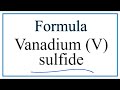 Understanding Vanadium Compounds and Charges