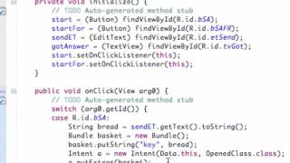 Android Application Development Tutorial   49   StartActivityForResult setup