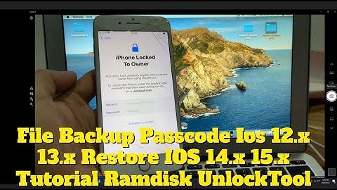 File Backup Passcode Ios 12.x 13.x Restore IOS 14.x 15.x Tutorial Ramdisk UnlockTool