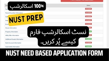 How to Fill NUST Need Based Application Form | All Sections Explained