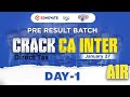 Day 1 | CA Inter Jan 2027 Pre Result Batch | DT | CA VIVEK SIR