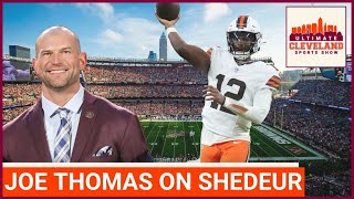 Joe Thomas on Shedeur Sanders 1st start, Myles Garrett's greatness & the Browns win over the Raiders