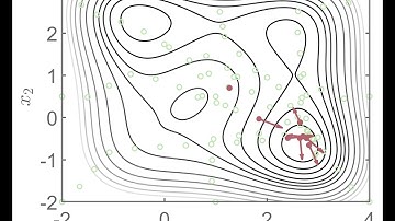 Animated Example of a Particle Swarm Optimization Algorithm