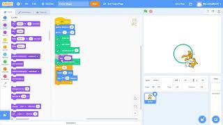 How to draw Circle Shape very easily in Scratch in Telugu (See my coding if you don't know Telugu)