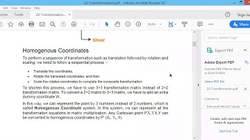 Computer Graphics: 2D Transformation Part 1 (31/03/2020)