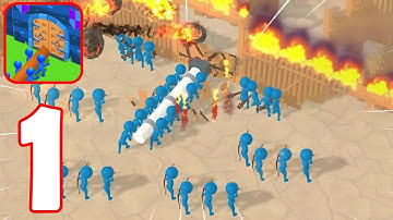 IDLE BATTERING RAM CASTLE SIEGE : Gameplay Part 1 - Fortress Destroying Tutorial (iOS/Android)