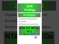 NEET explained PYQ tropical ecosystem are constant and predictable Ecology 12 #neet #afmclover