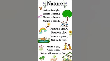 Nature Poem 🌳 |  English Poem for Kids | Poem in English for Kids | Learn English | Simple English