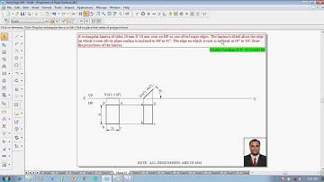 Example 12 on Projection of Plane Surfaces