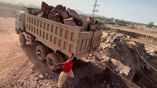 GIANT Rocks Jam The Crusher! Full Dump Truck Load Causes Massive Stone Crusher Blockage 