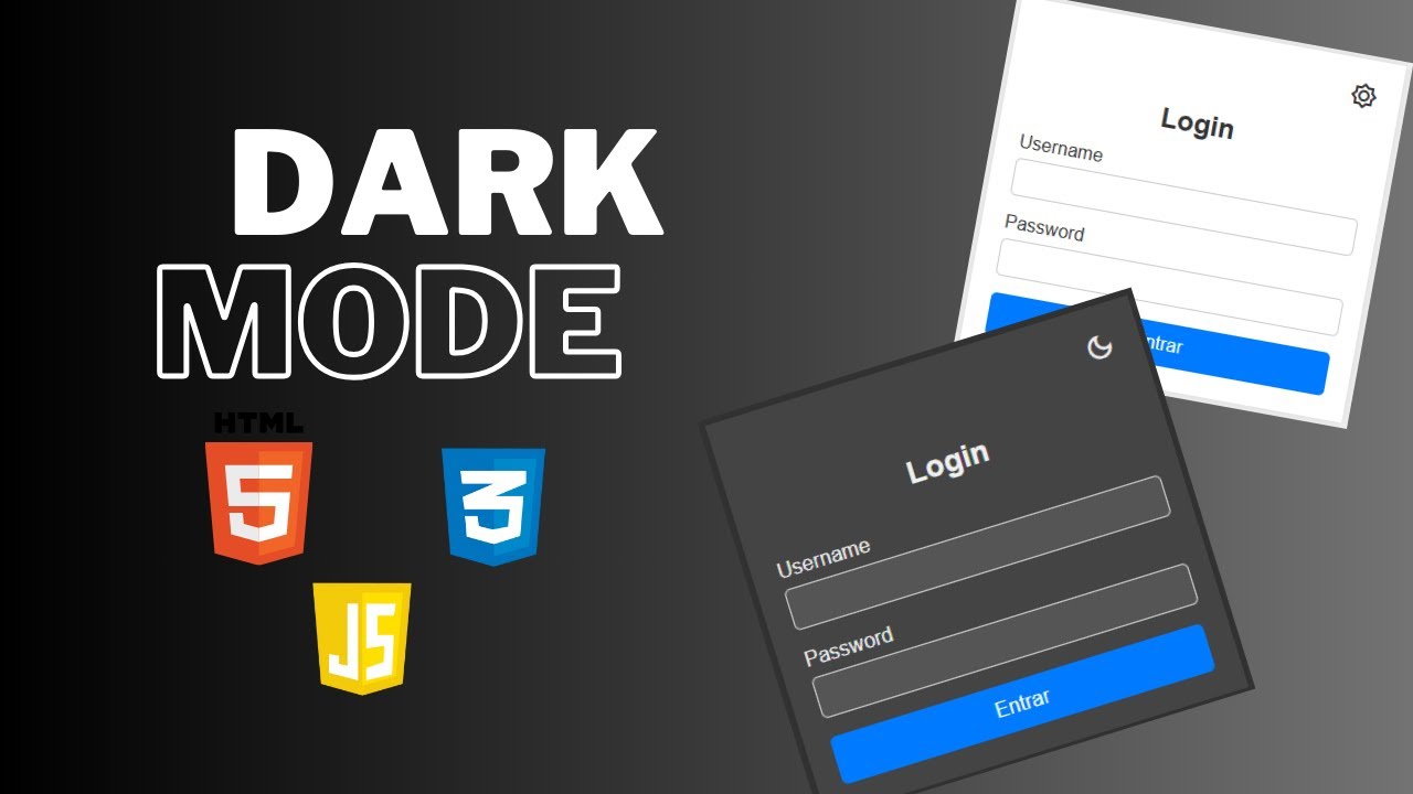 Criando Dark Mode com HTML, CSS, JavaScript - YouTube