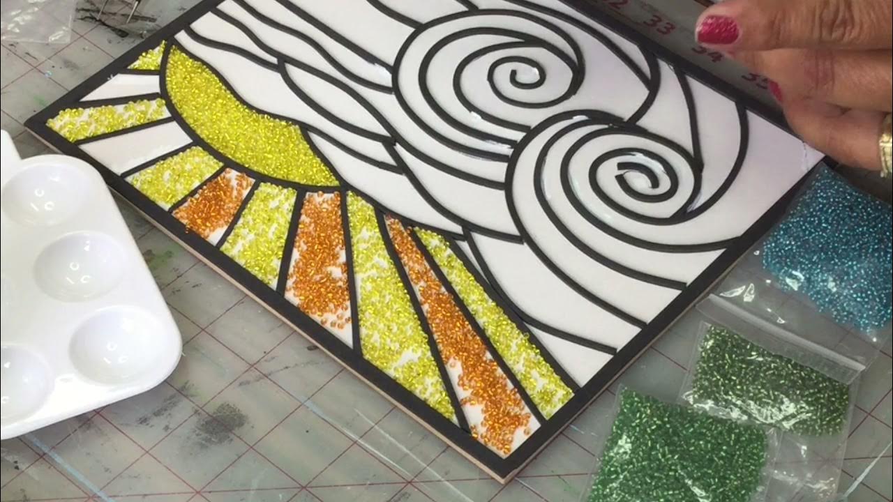 Oval Wave Mosaic (Glass Bead Work) — CM Creations