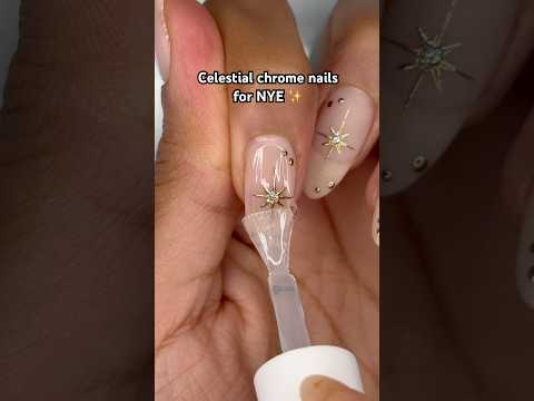 آموزش طراحی ناخن ستاره ای طلایی کرومی ناخن ناخن طراحی ناخن ناخن ستاره ای ناخن کروم آرت ناخن