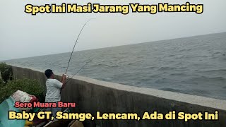 spot ini masi jarang yang mancing, DAM MERAH MUARA BARU #muarabaru