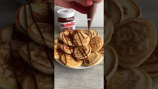 Nutella stuffed mini pancakes