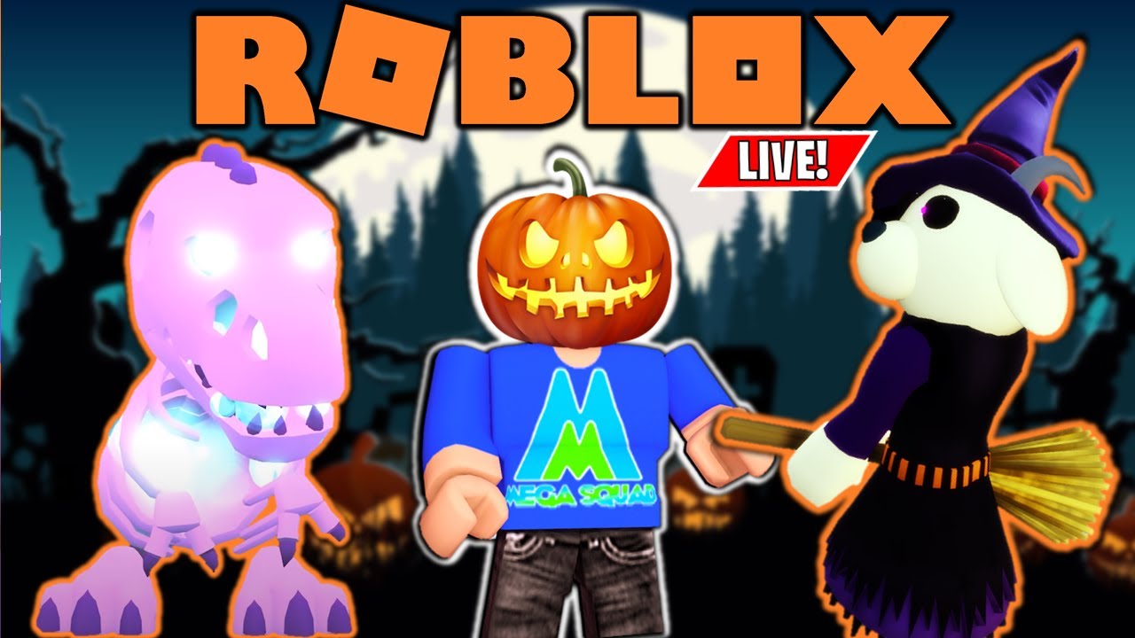 Roblox Adopt Me Piggy Arsenal Halloween Updates Live Youtube - meg meg me roblox