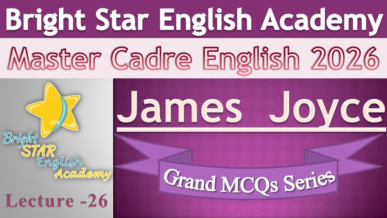 Most Important MCQs on James Joyce #Lecture - 26##Modern Age ##