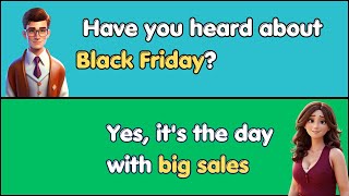learn English : English conversation about black Friday | English speaking practice