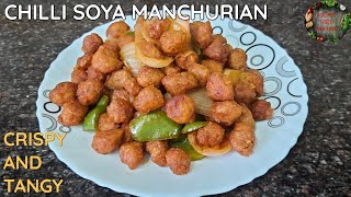 Easy Chilli Soya Chunks Recipe | Spicy Chilli Soya Manchurian | Soya Chilli recipe tried and true