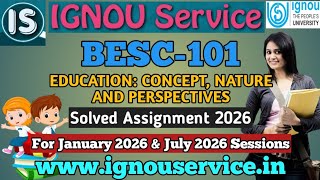 IGNOU BESC-101 Solved Assignment English Medium 2026 For January 2026 and July 2026 Sessions